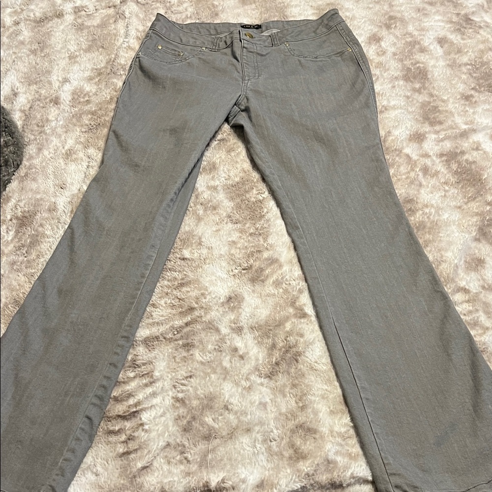 IMAN Gray 5 Pocket Boot Cut Women's Jeans